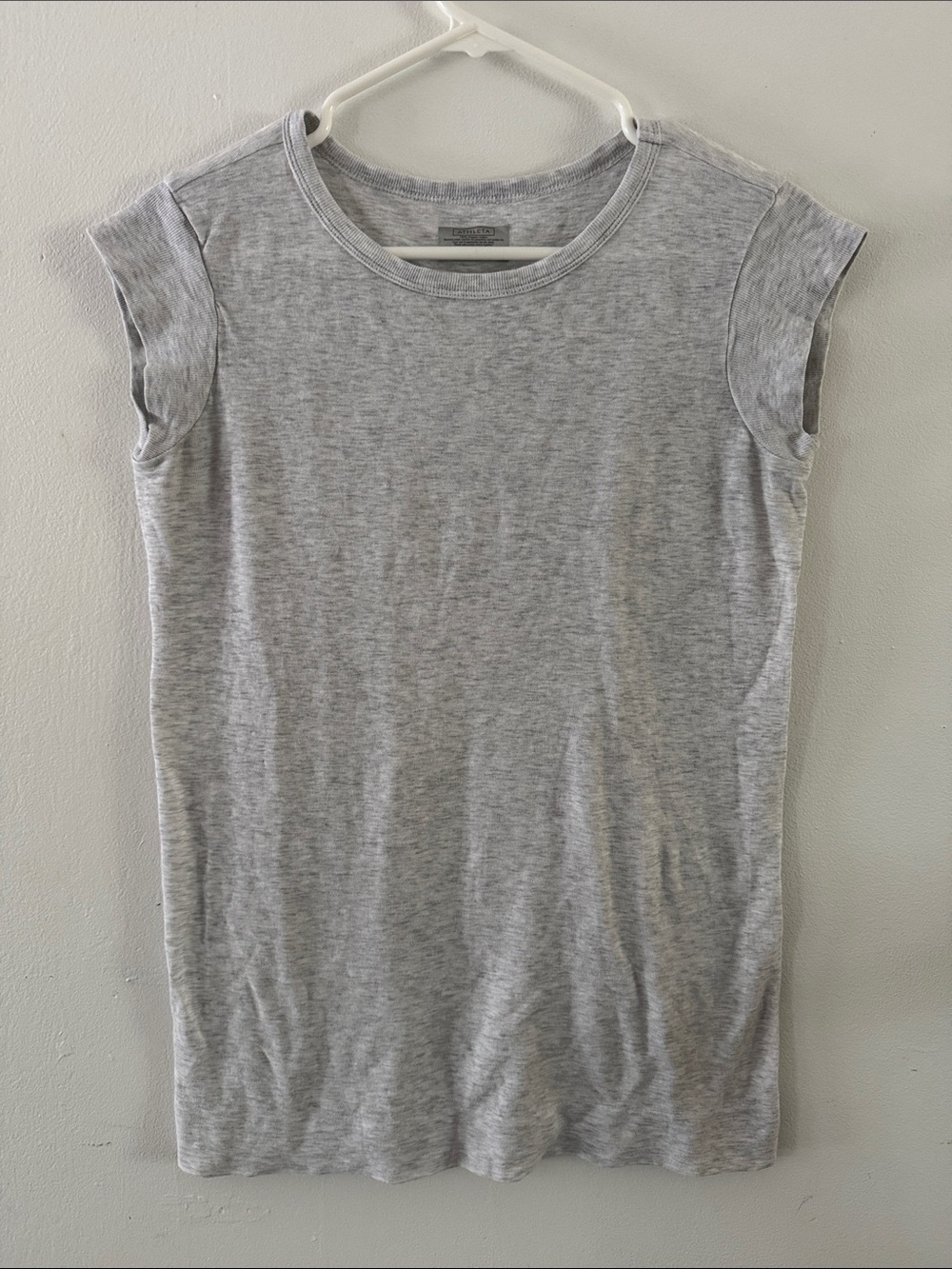 Athleta Lightweight Gray Organic Cotton Tee Sz XS